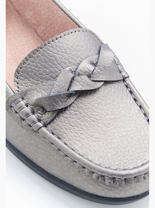 Mocassins Amortyl dessus croûte de cuir grainé - Damart - Kiabi