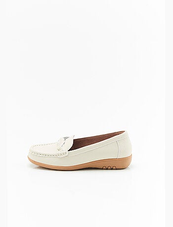 Mocassins amortyl dessus croûte de cuir grainé - damart