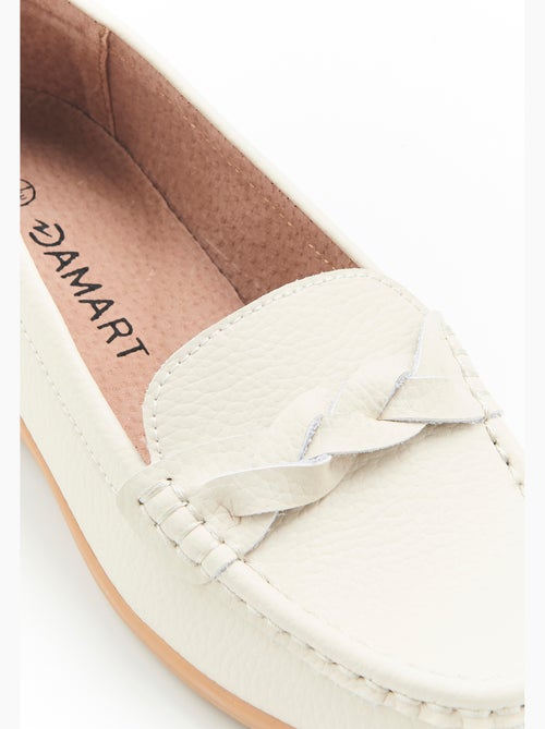 Mocassins Amortyl dessus croûte de cuir grainé - Damart - Kiabi