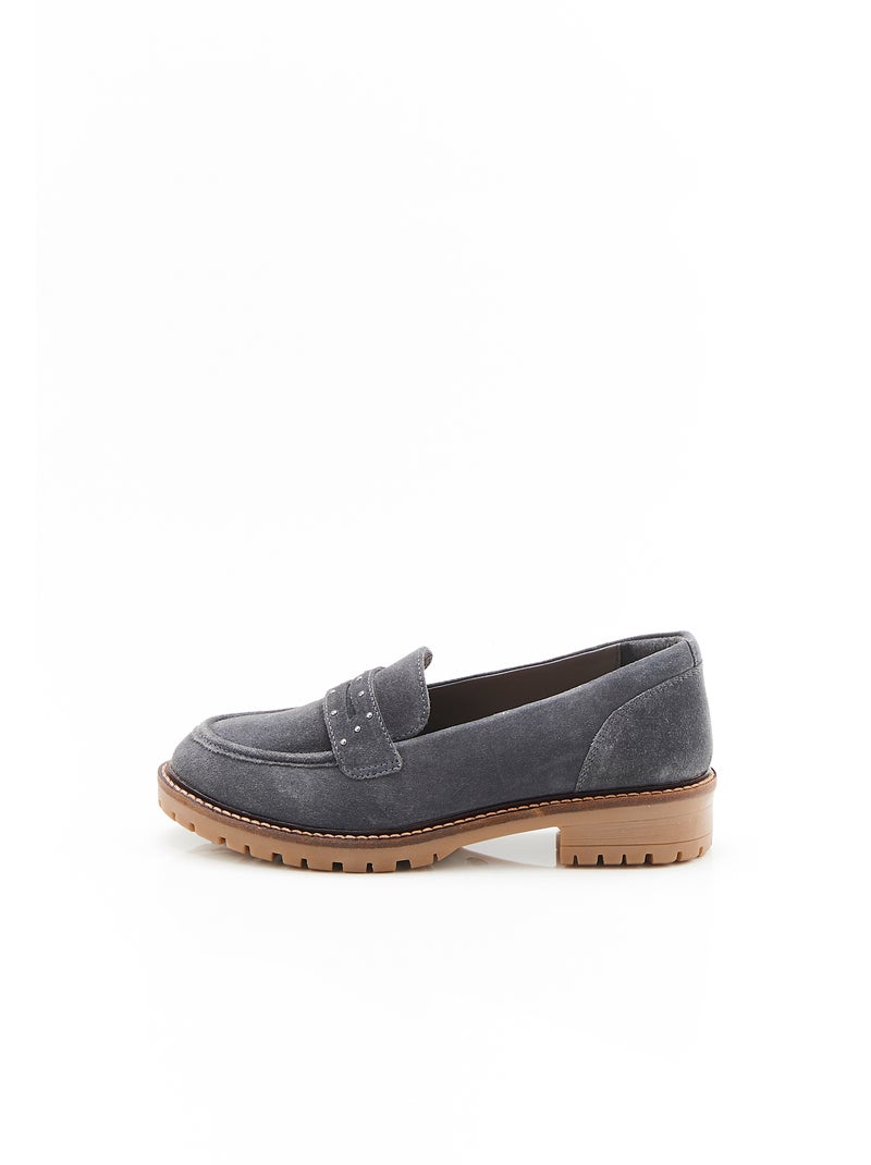 Mocassins Amortyl détails cloutés - Damart Gris - Kiabi