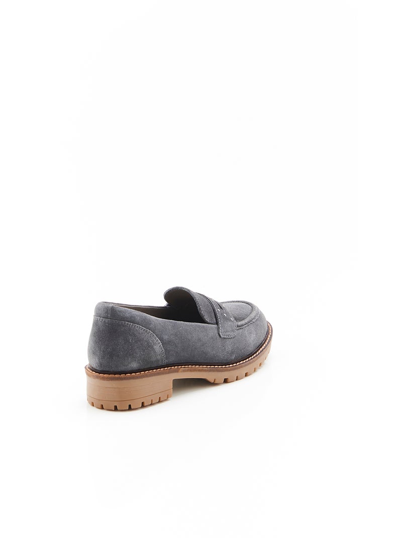 Mocassins Amortyl détails cloutés - Damart Gris - Kiabi