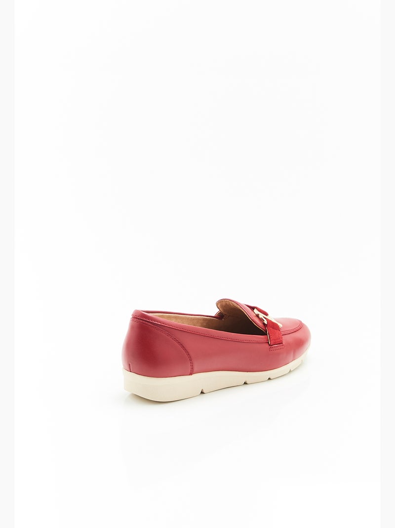 Mocassins Amortyl inspiration nautique - Damart Rouge - Kiabi