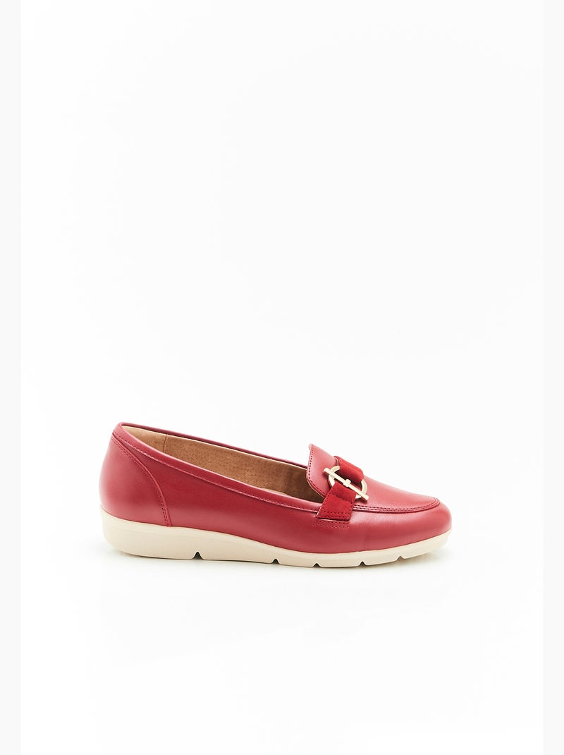 Mocassins Amortyl inspiration nautique - Damart Rouge - Kiabi