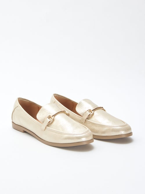 Mocassins argentées et pailletées - Kiabi