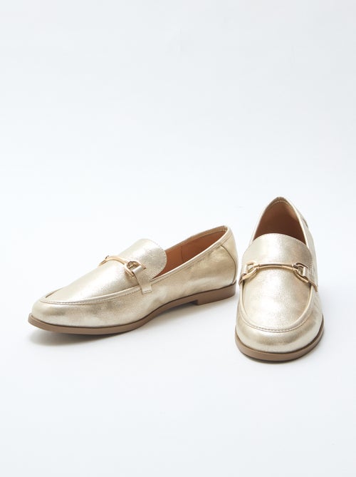 Mocassins argentées et pailletées - Kiabi