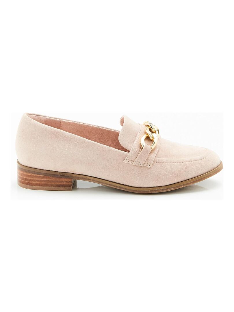 Mocassins Talons Compensés SCANDI - Taille 38 - Nubuck Taupe - Neufs Sans Boîte