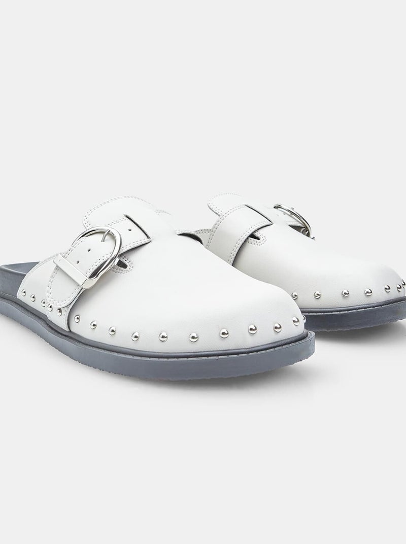 Mocassins  avec boucle et clous Bata Red Label Blanc - Kiabi