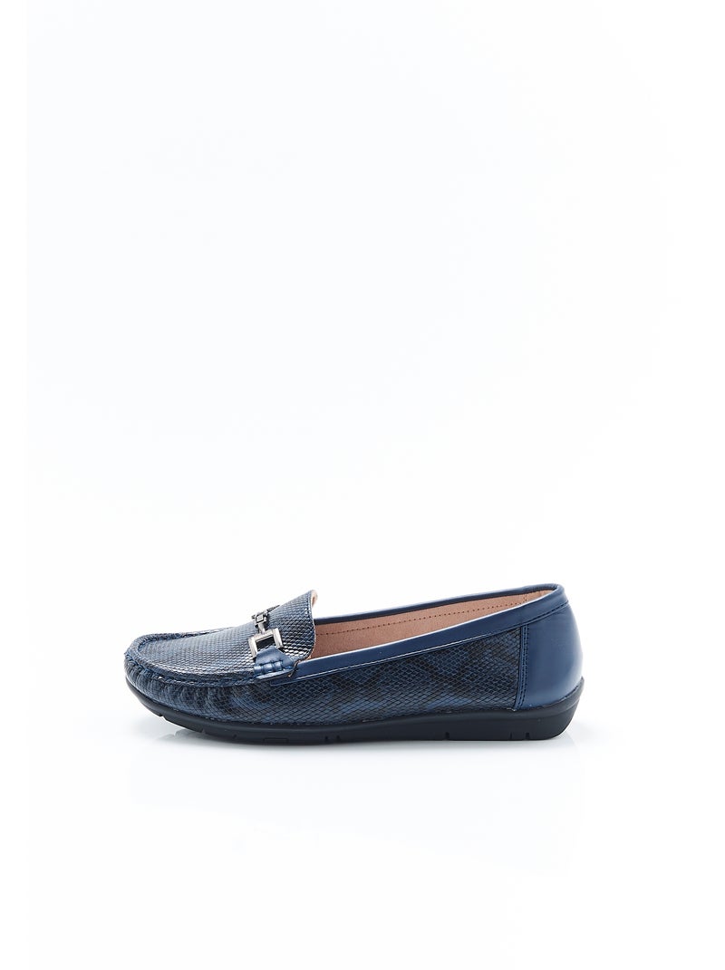 Mocassins avec boucle fantaisie - Damart Bleu - Kiabi