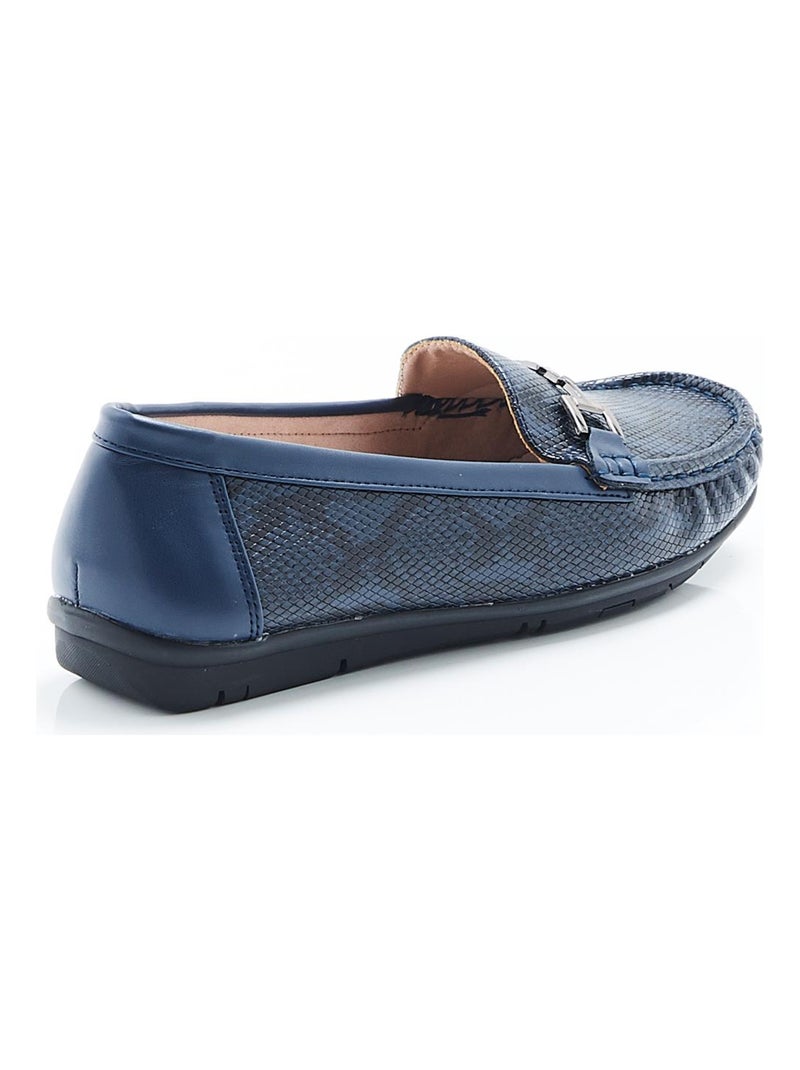 Mocassins avec boucle fantaisie - Damart Bleu - Kiabi