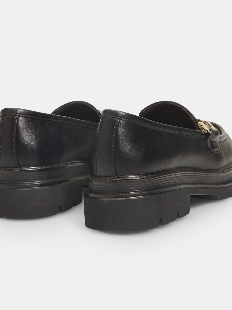 Mocassins avec chaîne BATA Noir - Kiabi