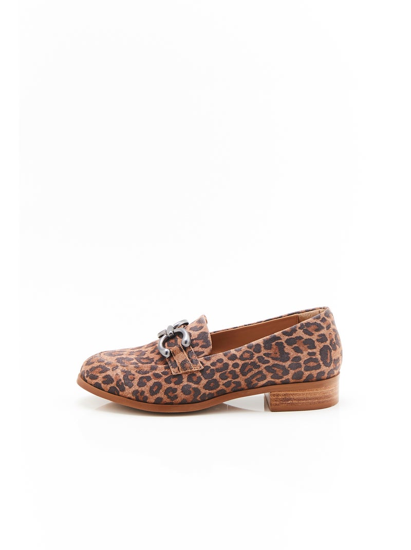 Mocassins avec chaînette - Damart Marron - Kiabi