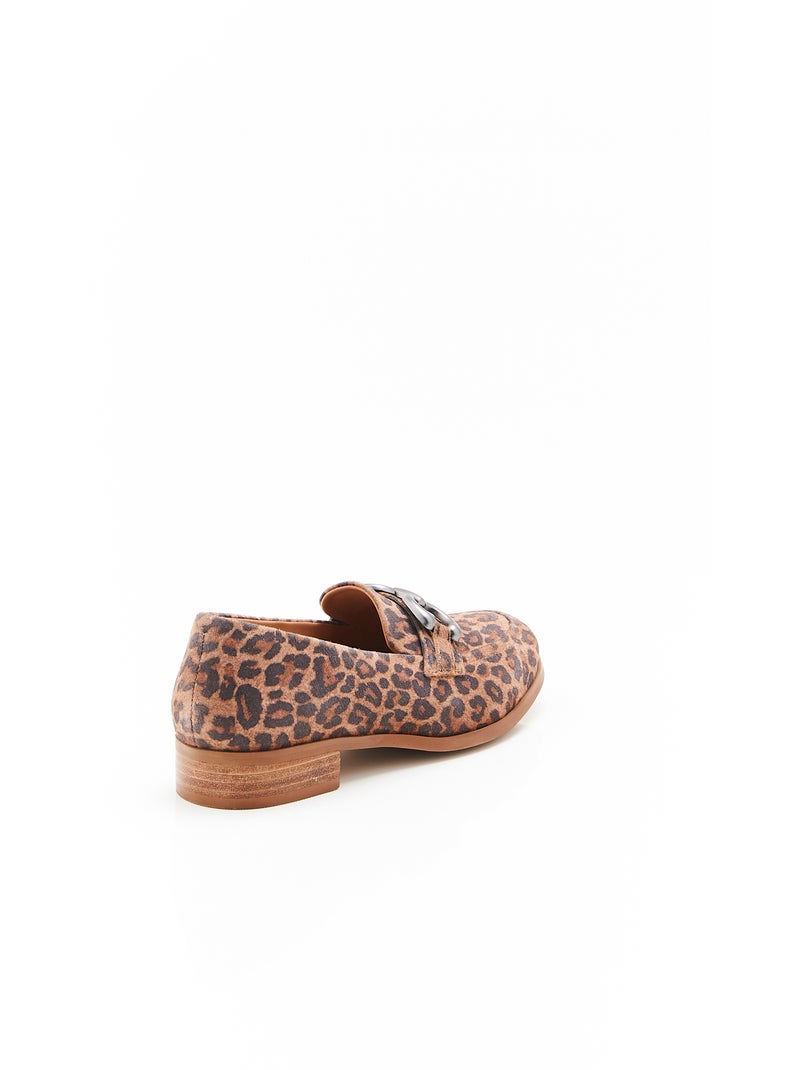 Mocassins avec chaînette - Damart Marron - Kiabi