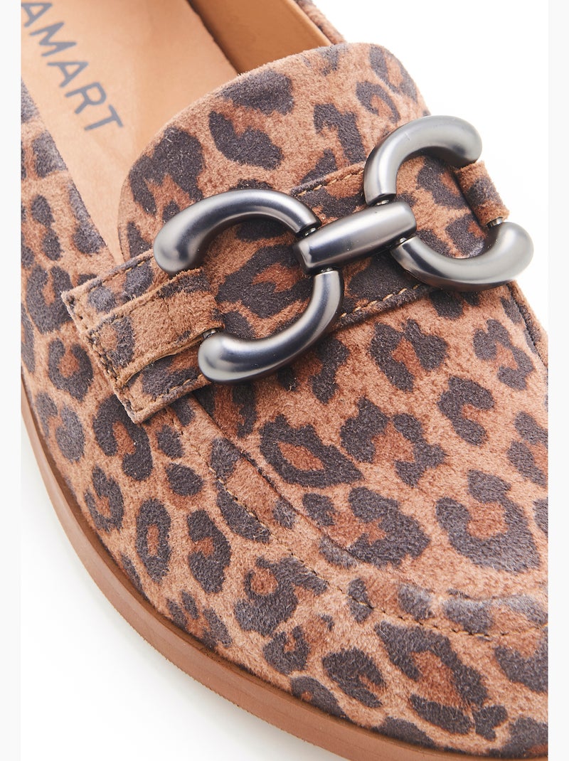 Mocassins avec chaînette - Damart Marron - Kiabi