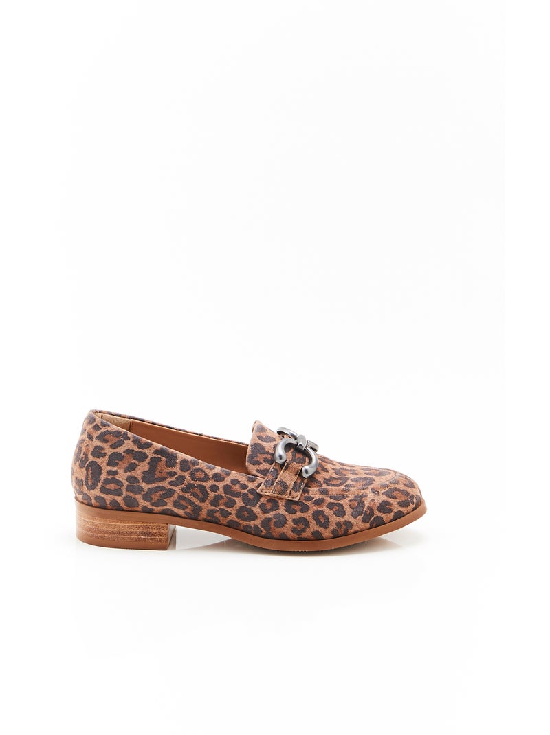 Mocassins avec chaînette - Damart Marron - Kiabi