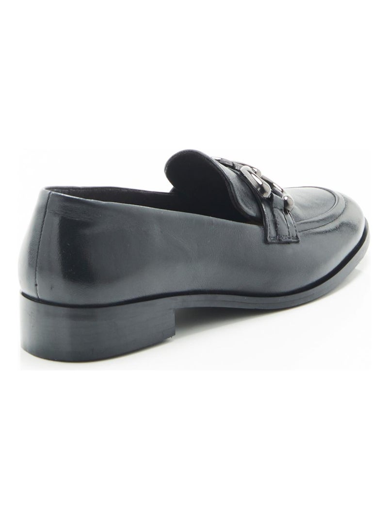 Mocassins avec chaînette - Damart Noir - Kiabi