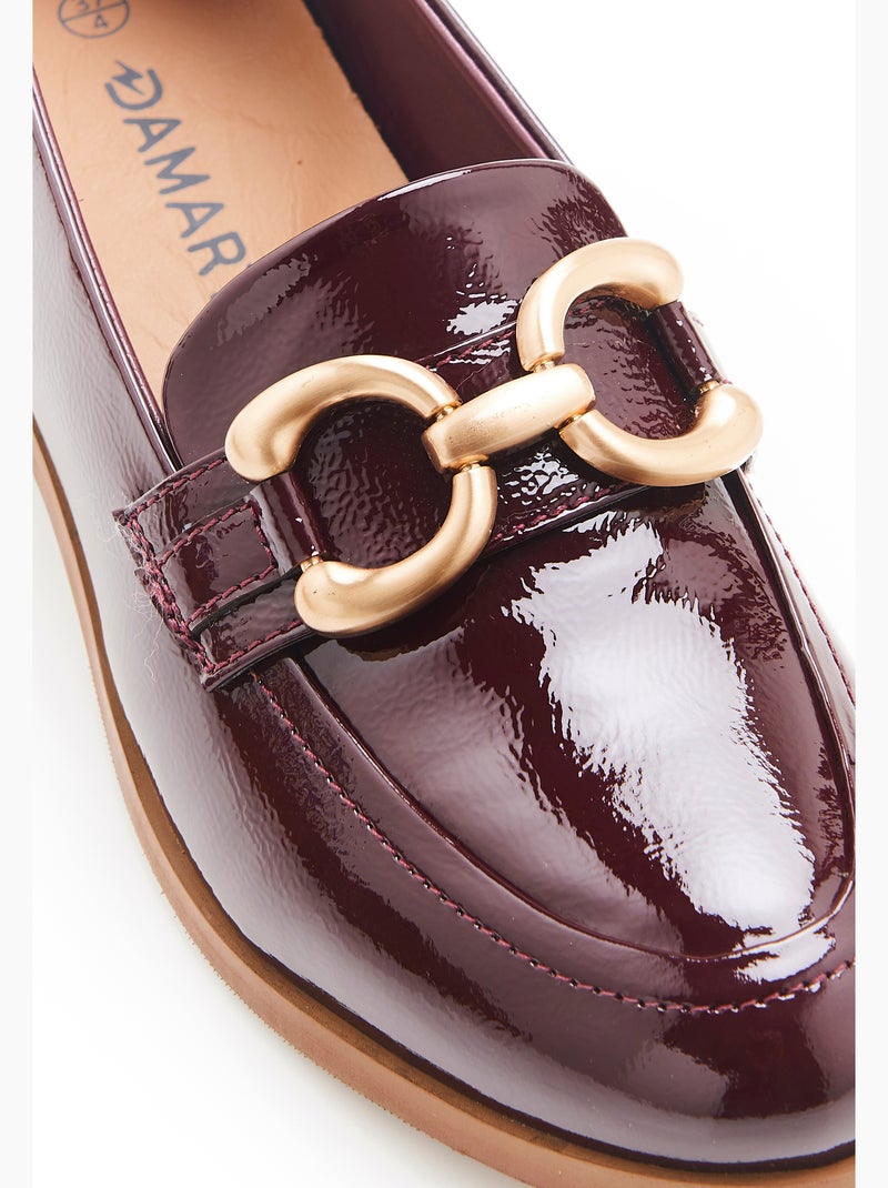Mocassins avec chaînette - Damart Rouge - Kiabi