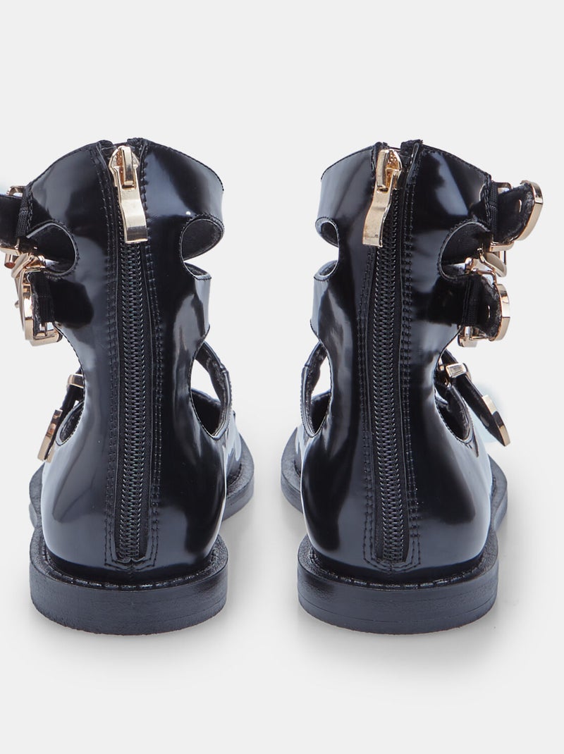 Mocassins  avec double bride Bata Red Label Noir - Kiabi