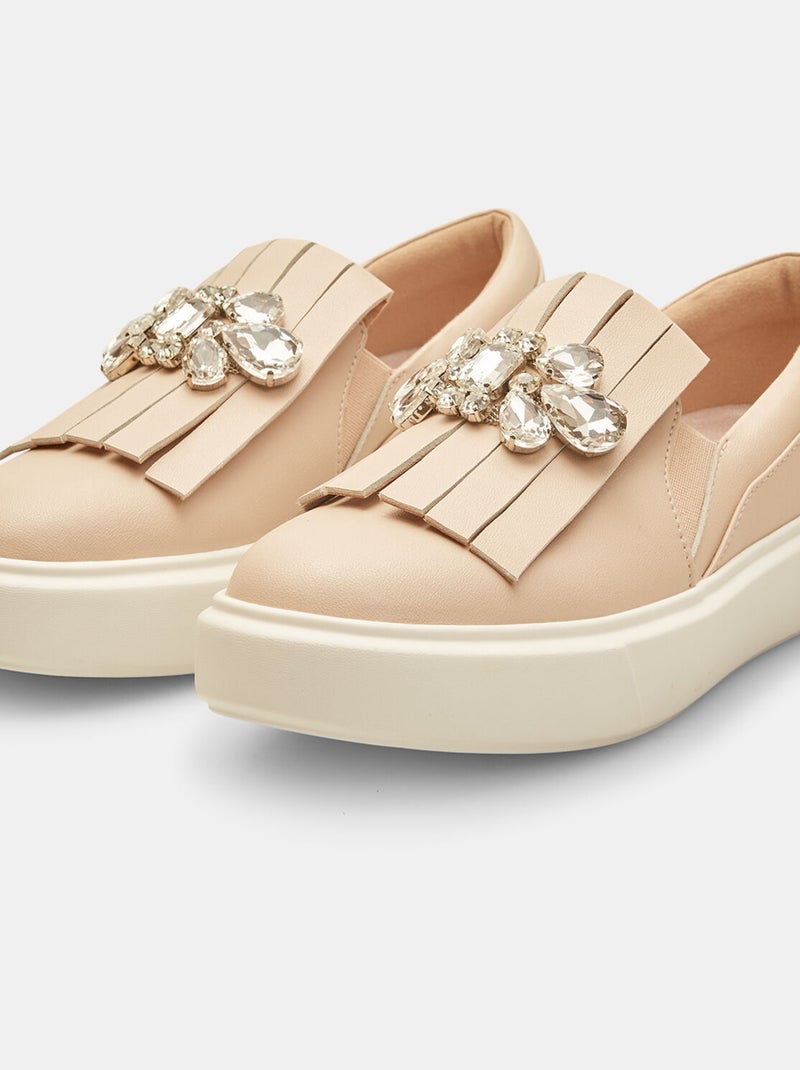 Mocassins avec franges et détail bijou BATA Rose - Kiabi
