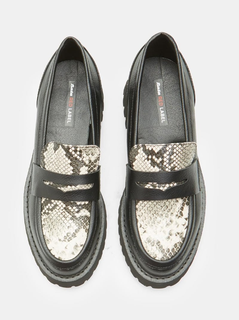 Mocassins avec imprimé python BATA Beige - Kiabi