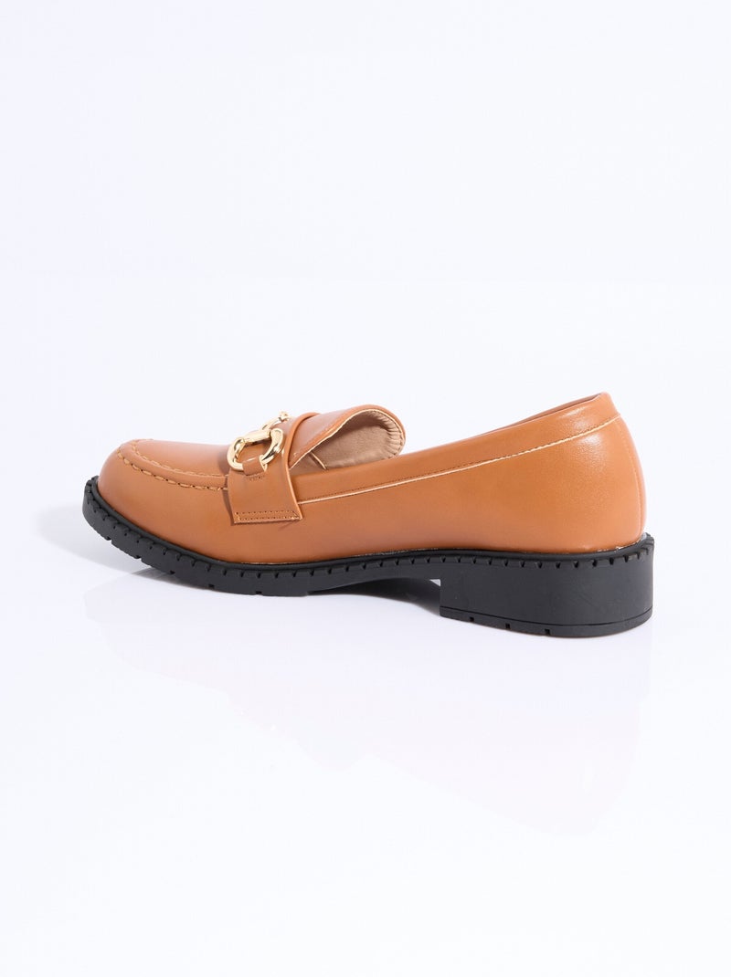 Mocassins avec patte métal - AFIBEL Camel - Kiabi