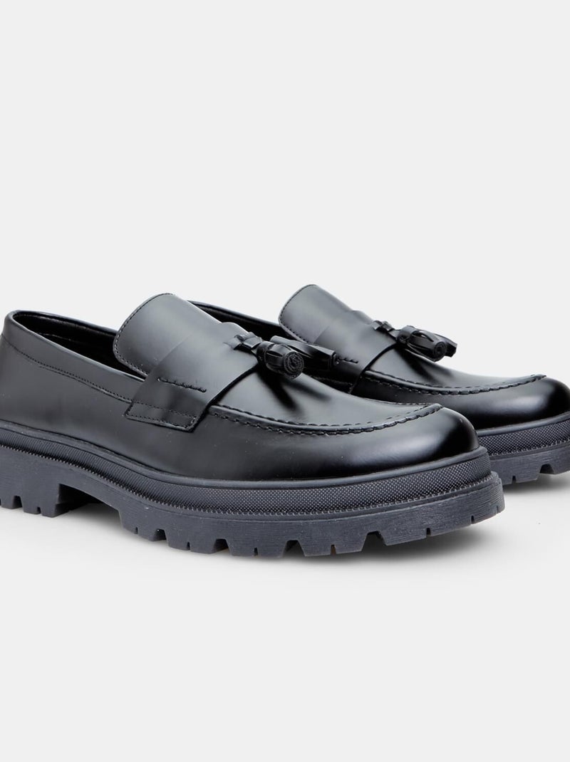 Mocassins avec semelle track BATA Noir - Kiabi