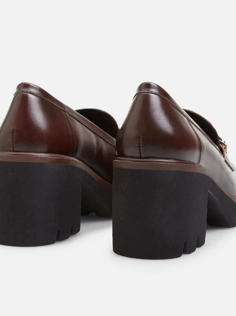 Mocassins avec talon BATA Marron - Kiabi