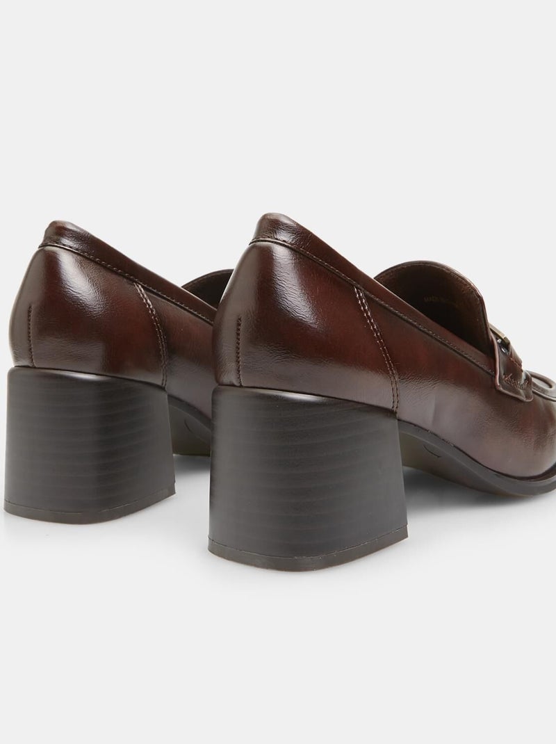 Mocassins avec talon BATA Marron - Kiabi