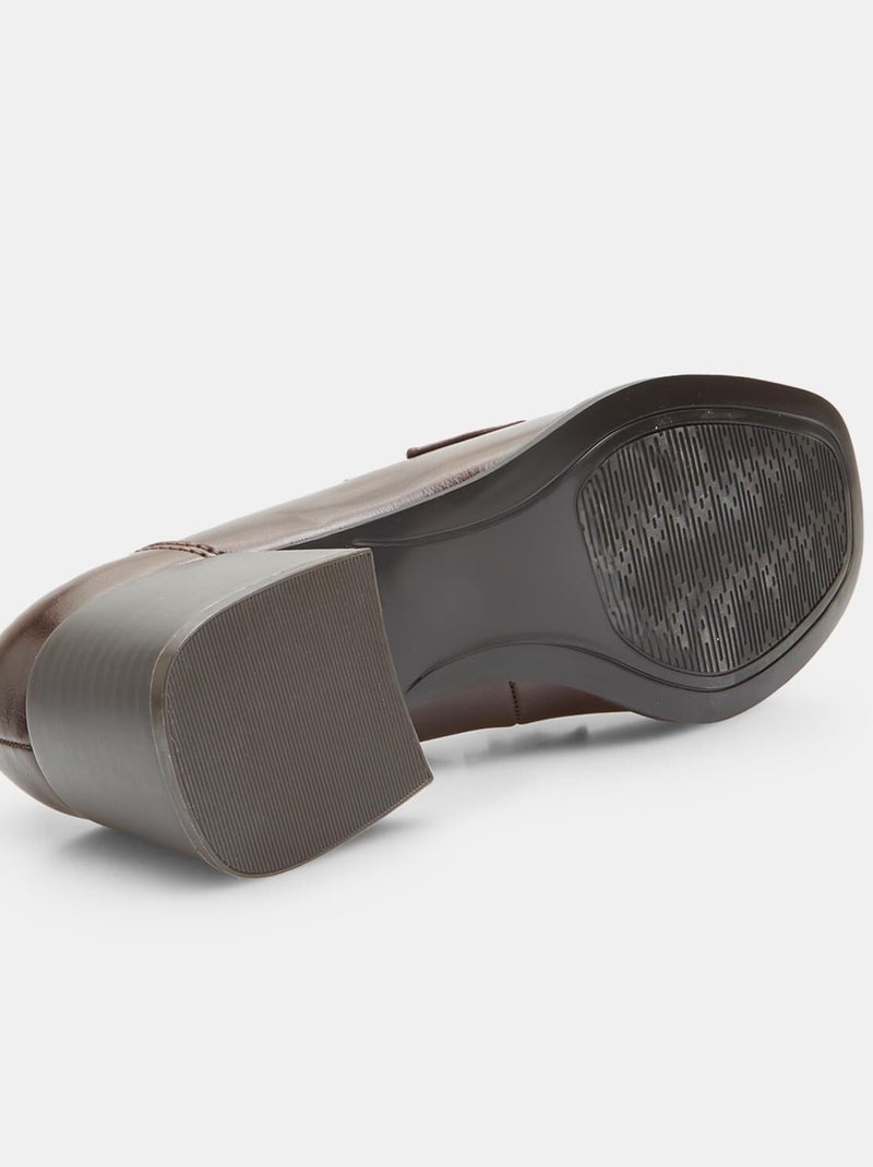 Mocassins avec talon BATA Marron - Kiabi