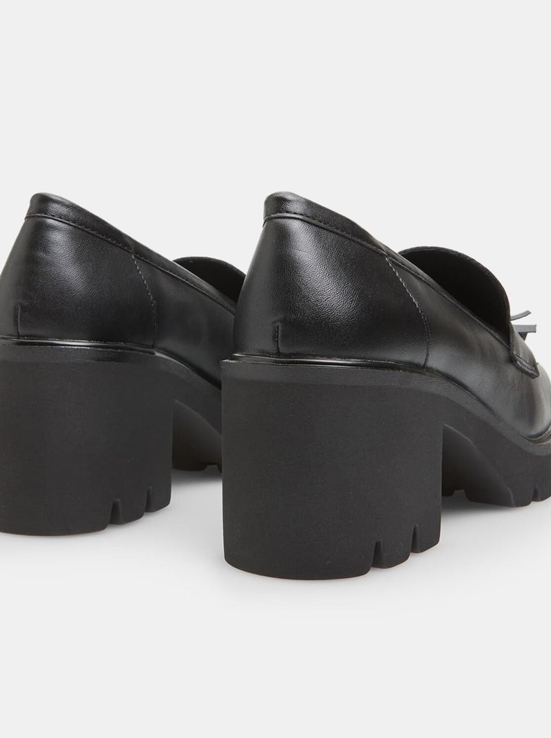 Mocassins avec talon BATA Noir - Kiabi