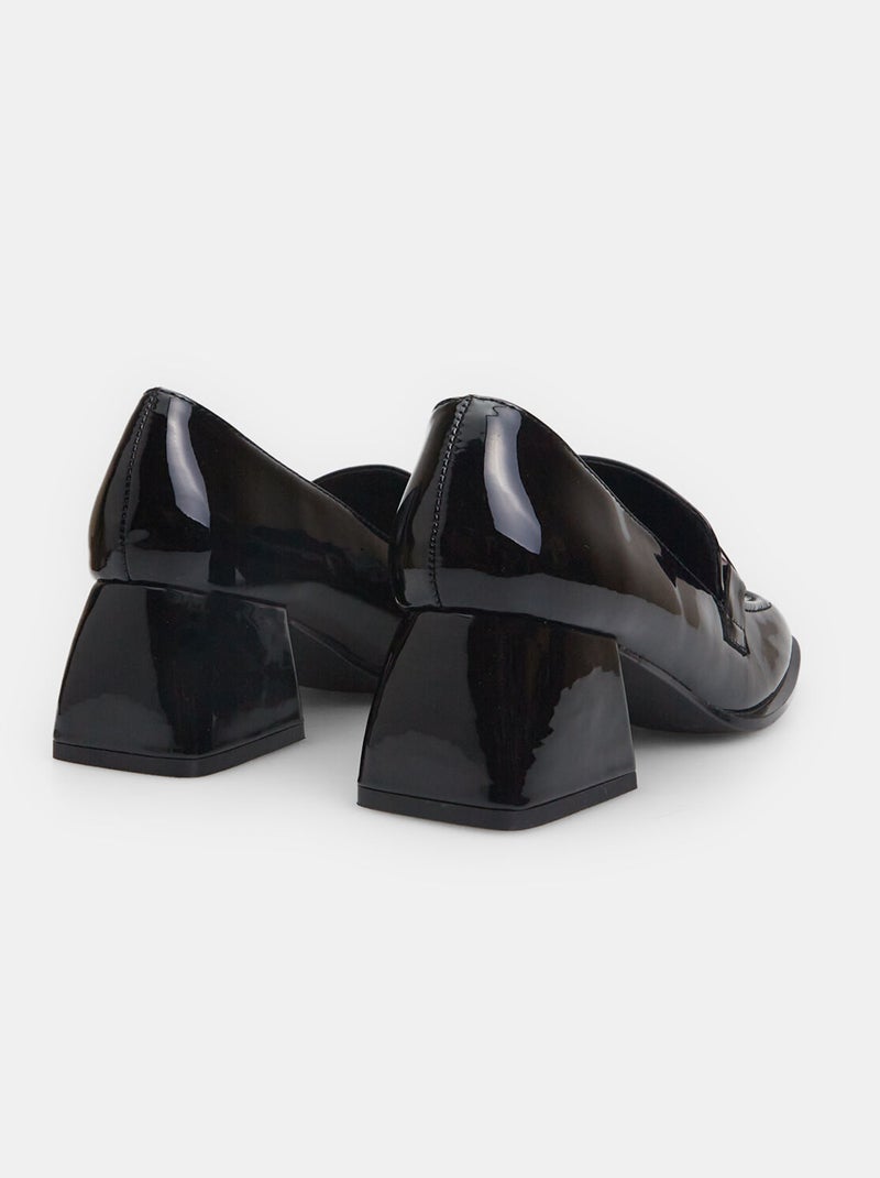 Mocassins avec talon moyen BATA Noir - Kiabi