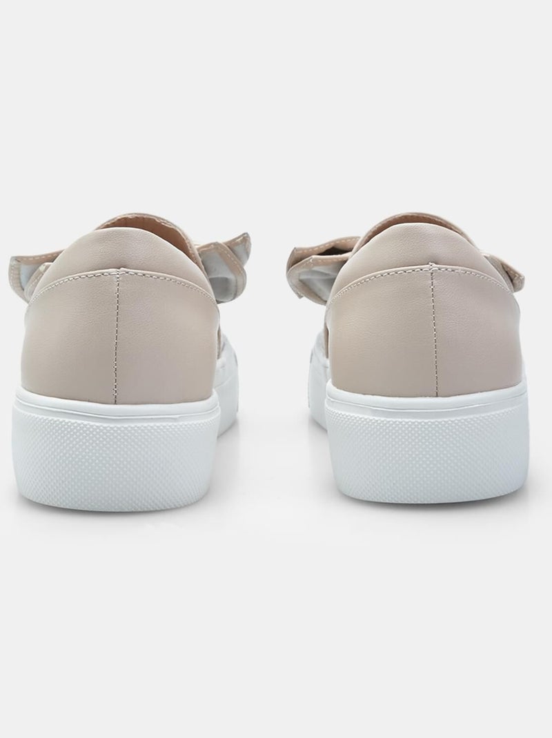 Mocassins Bata avec nœud Gris - Kiabi