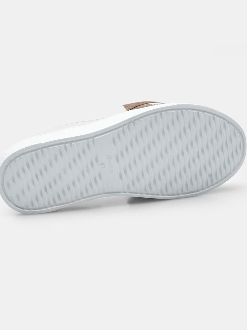 Mocassins Bata avec nœud Gris - Kiabi