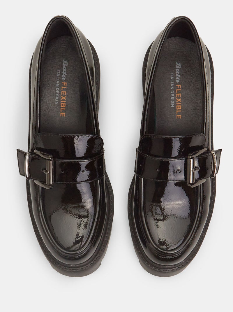 Mocassins Bata Flexible avec sangle avec boucle BATA Noir - Kiabi
