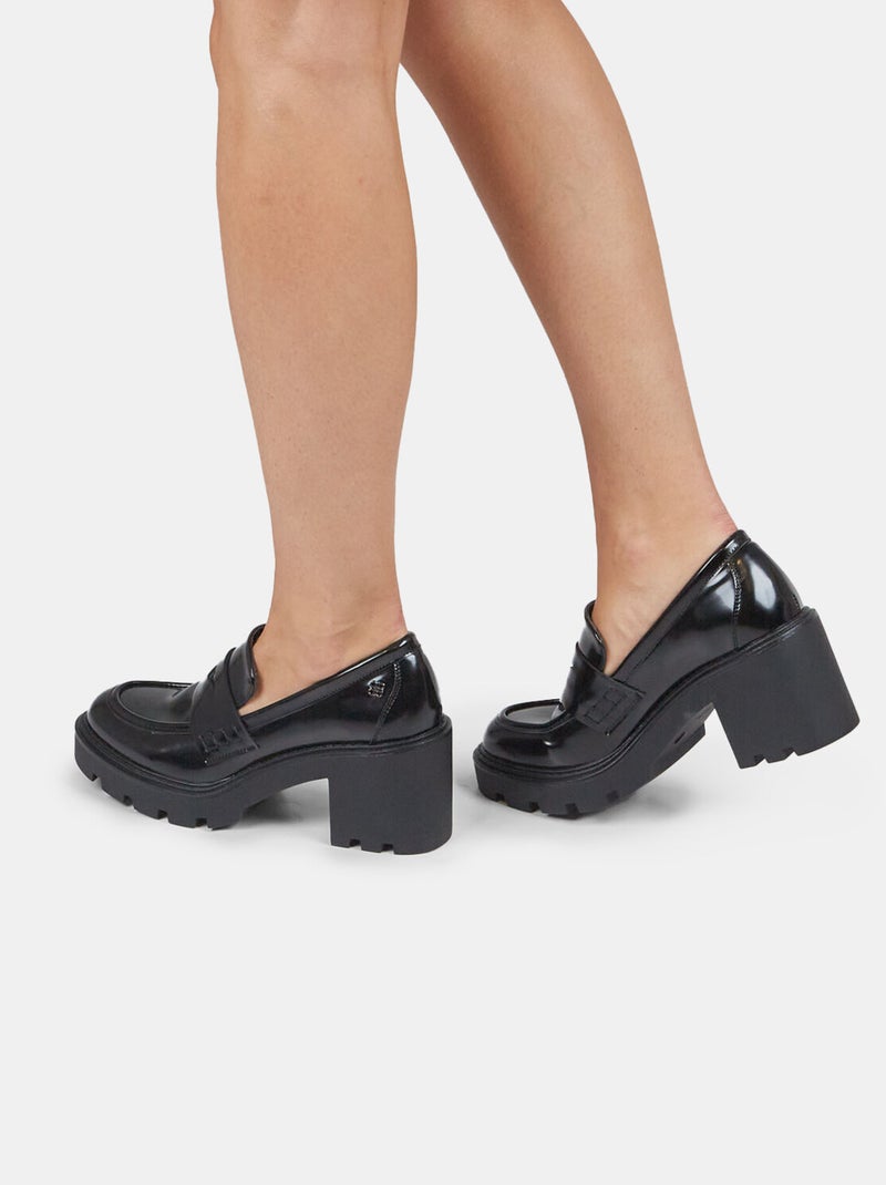 Mocassins Bata Red Label à talon bloc BATA Noir - Kiabi