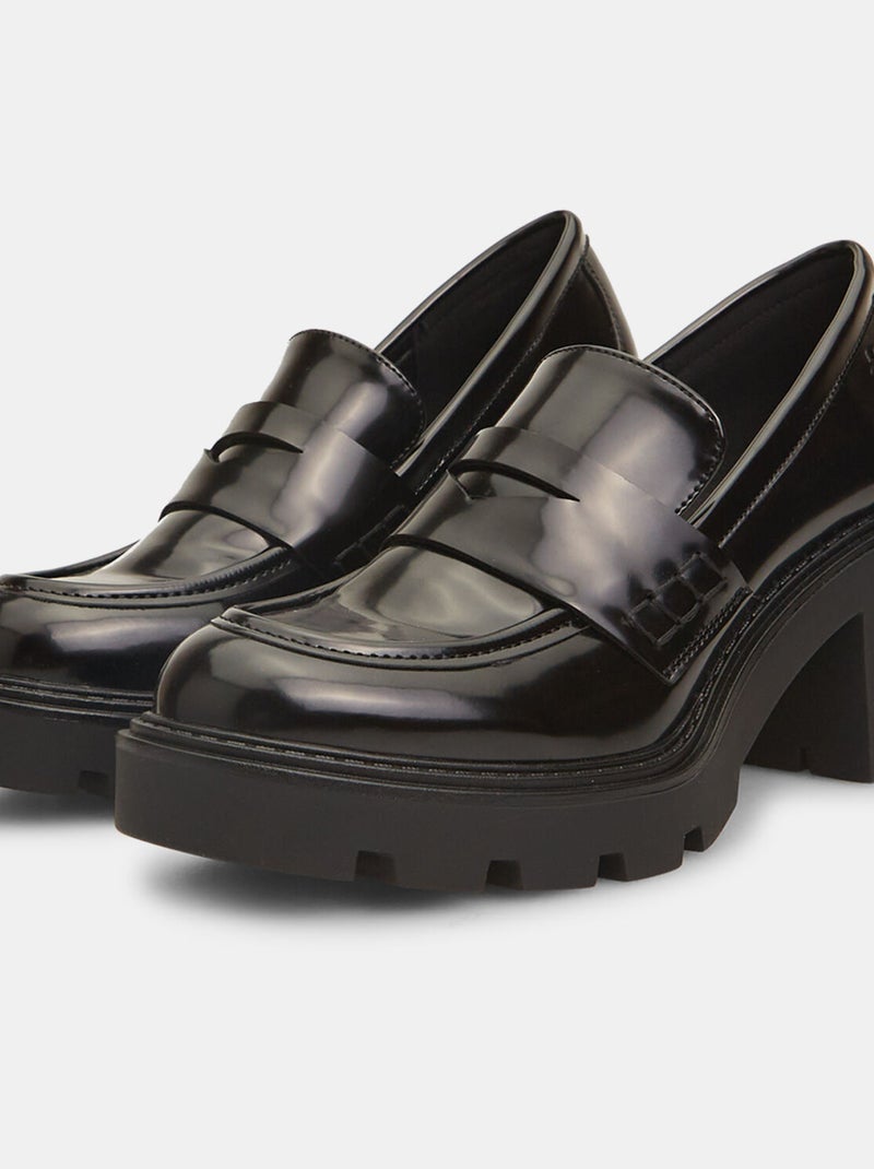 Mocassins Bata Red Label à talon bloc BATA Noir - Kiabi