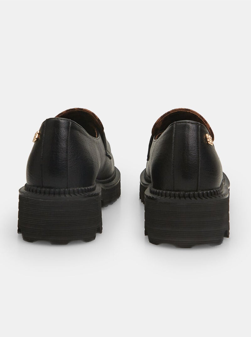 Mocassins Bata Red Label avec imprimé animalier Noir - Kiabi