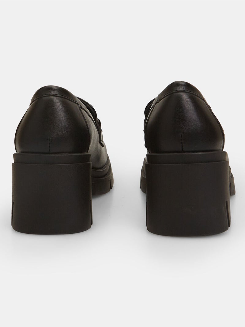 Mocassins Bata Red Label avec talon midi et barrette BATA Noir - Kiabi