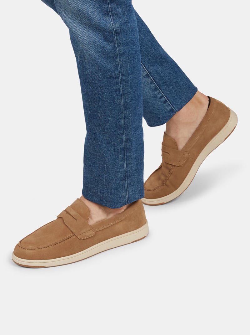 Mocassins Bata Red Label en cuir velours Beige - Kiabi