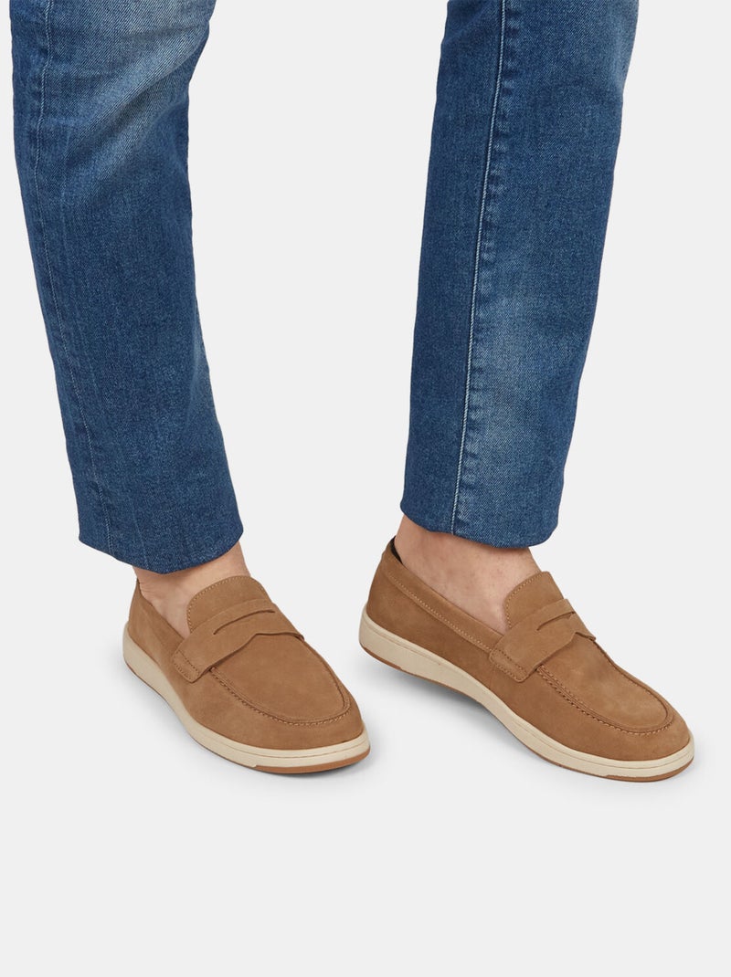 Mocassins Bata Red Label en cuir velours Beige - Kiabi
