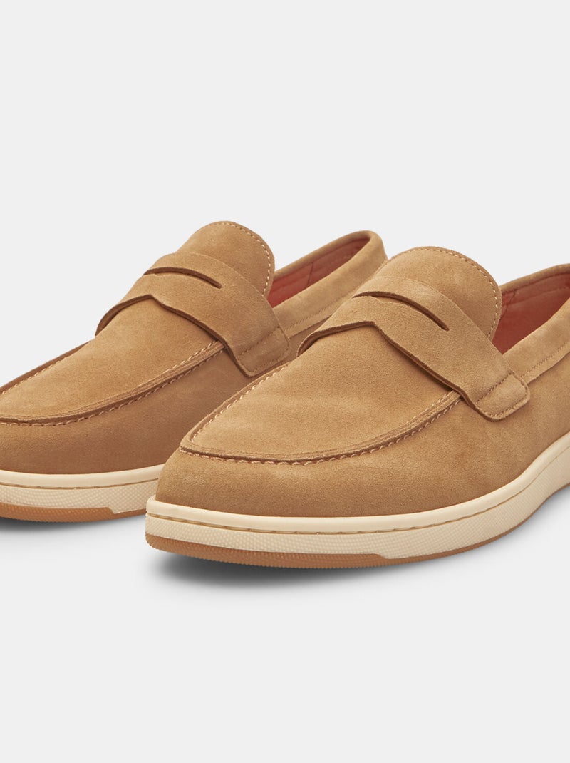 Mocassins Bata Red Label en cuir velours Beige - Kiabi