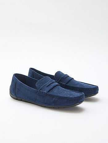 Mocassins bateau effet suédine