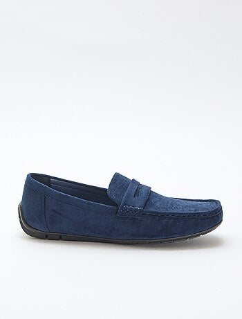 Mocassins bateau effet suédine