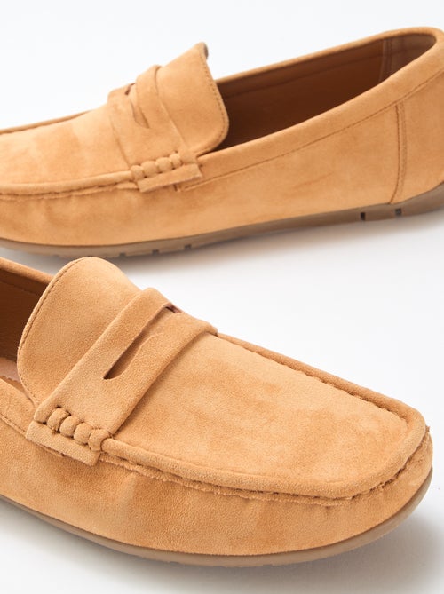 Mocassins bateau effet suédine - Kiabi