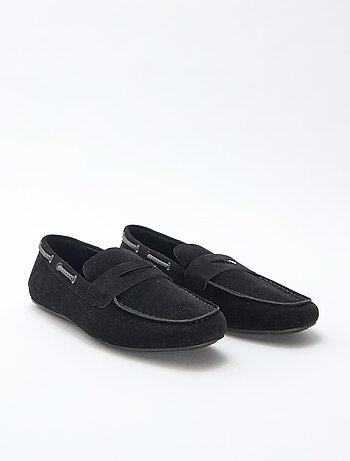 Mocassins bateau en suédine unie