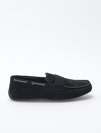 Mocassins bateau en suédine unie