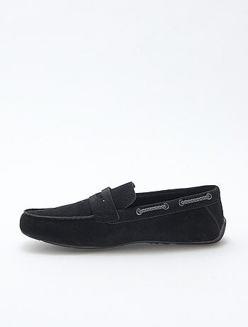Mocassins bateau en suédine unie