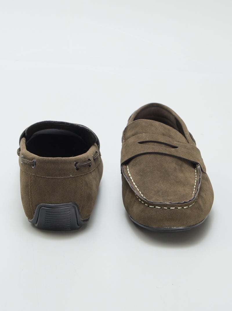Mocassins bateau Kaki - Kiabi