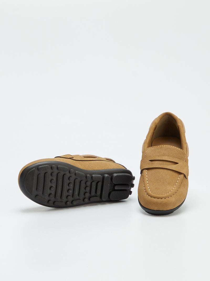 Mocassins bateaux unis Marron - Kiabi