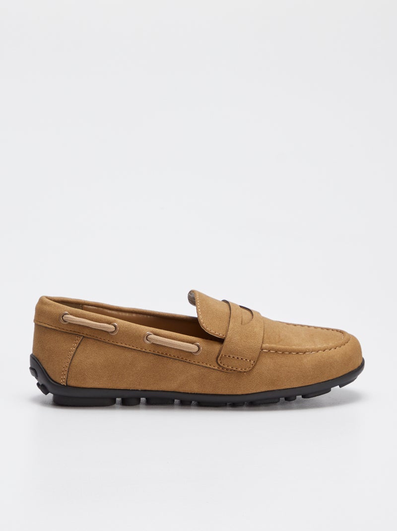 Mocassins bateaux unis Marron - Kiabi
