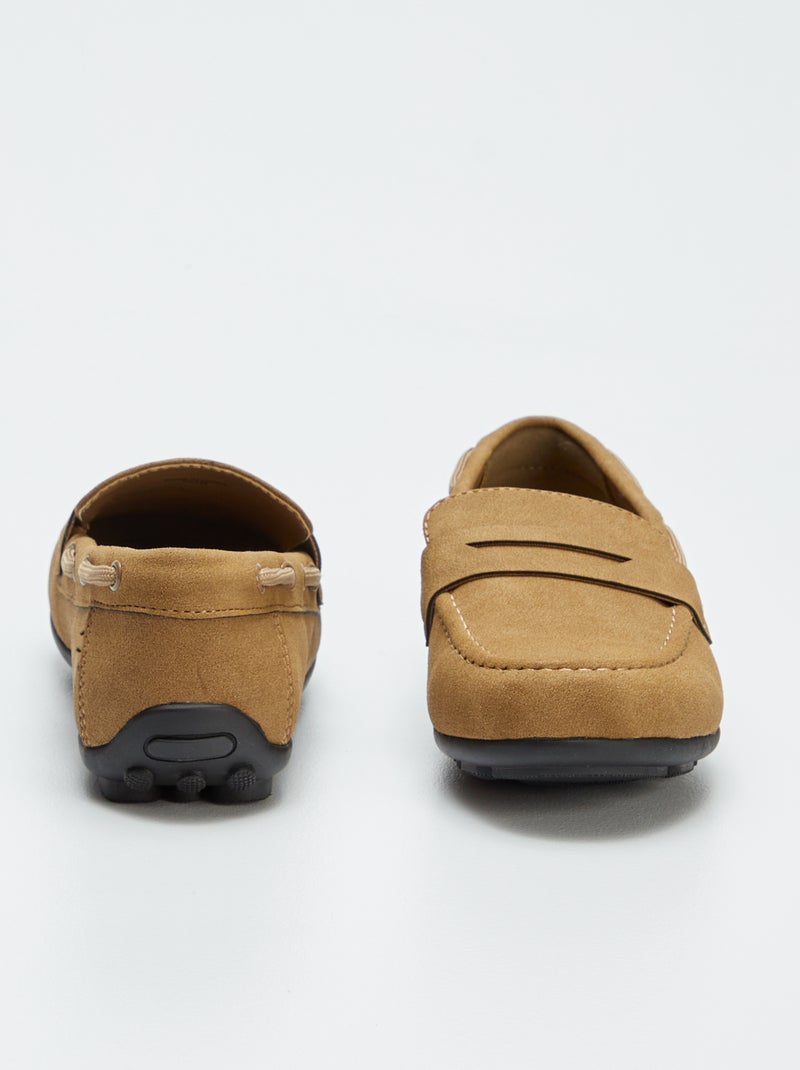 Mocassins bateaux unis Marron - Kiabi